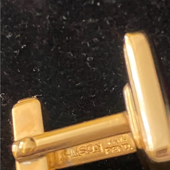 VINTAGE MASON Masonic Freemason Goldtone Red Enamel Cuff links Jewelry Mens - Picture 8 of 11